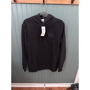 Puma Men's Black Logo Patch Pullover Hoodie Sweatshirt‎ Size M NWT